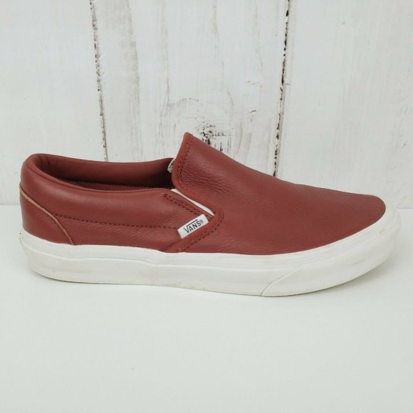 Vans Classic Slip On Size 8.5 Dark Red & White EU main image 7